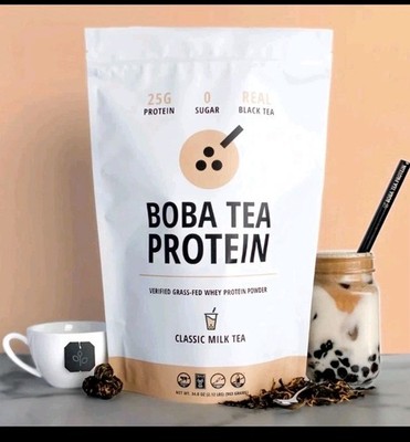 Boba Tea Protein Classic Milk Tea Whey Protein 2.08 Lbs Exp 4/27 Sealed