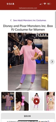 Women's Disney and Pixar Monsters Inc. Boo Costume Set (Used One Time)  Medium | eBay