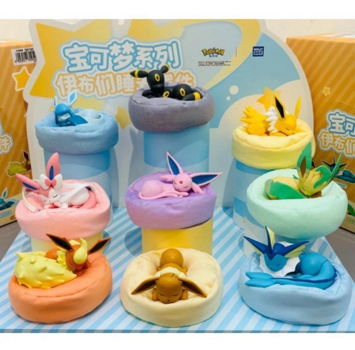 TOPTOY Eevee Sleeping Position Series Figure Toy Gift Blind Box. (1 Box)