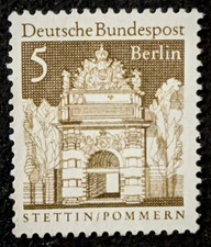 Berlin 1966 Deutsche Bauwerke Berliner Tor Stettin Briefmarke Stamp Timbre Sello