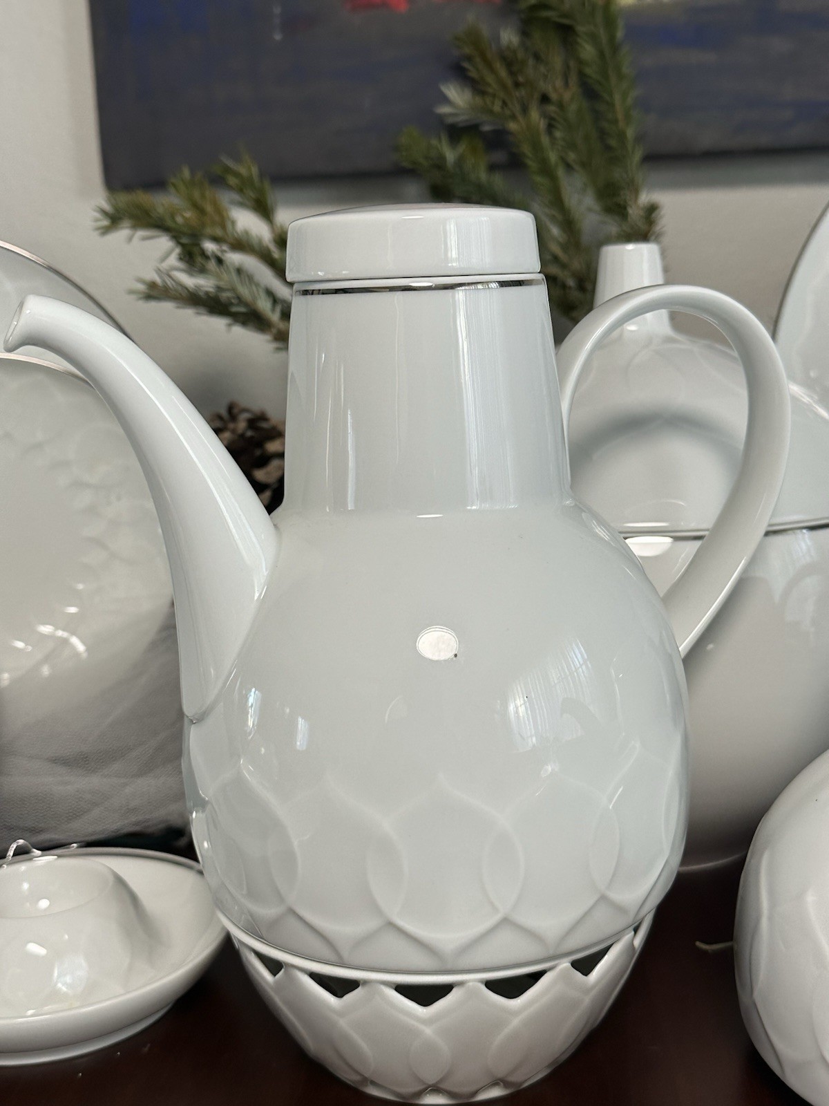 Rosenthal Lotus Platinum Dinner Service 12 Place Settings Tea Coffee 90 Pc