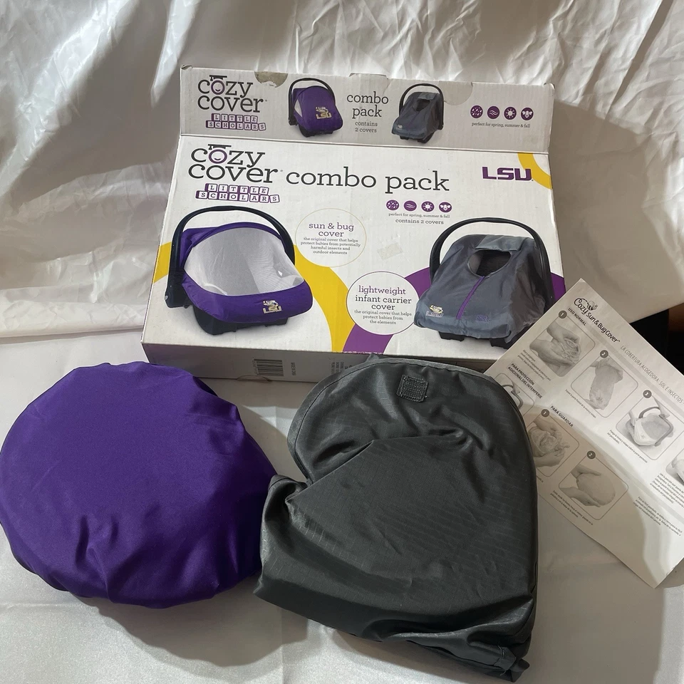 Nuevo, Cozy Cover Combo Pack Little Schoers LSU, Sun & Bug Cover, púrpura y amarillo Foto 2 de 4