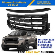Fits For Gmc Acadia 20-23 Gloss Black Front Bumper Upper Grille Moulding Trim