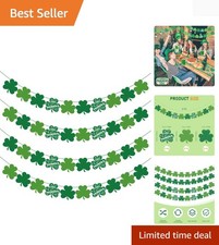 Vibrant 10m Shamrock Banner - Reusable Irish Decorations for St. Patrick's Day
