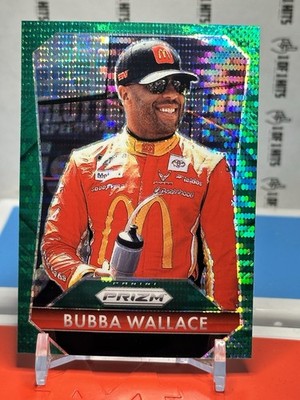 2025 Panini Prizm Racing NASCAR #173 BUBBA WALLACE GREEN PULSAR PRIZM /25 SSP