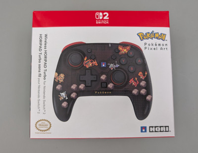 HORI Wireless HORIPAD Turbo Pokémon Pixel Art Red Controller for Switch 2 NEW