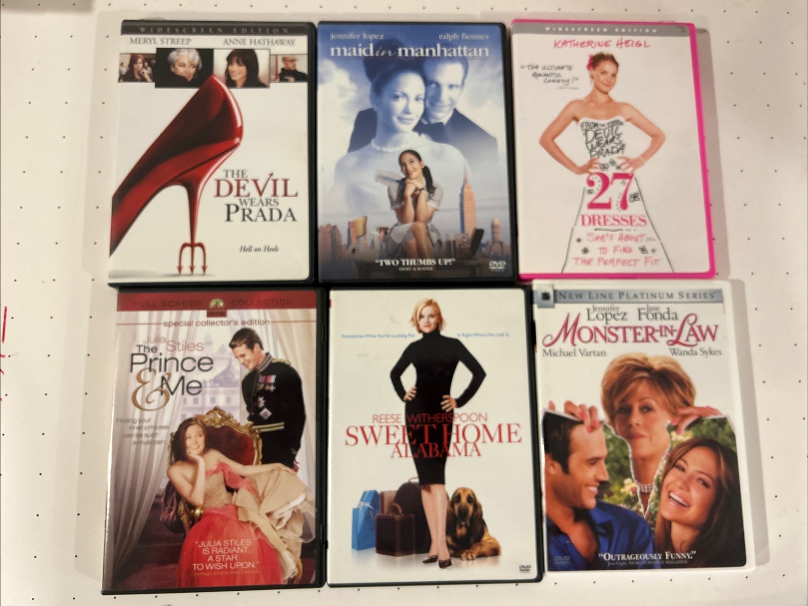 Lot of  6  ROM-COM MOVIE in DVDs Romantic Comedy