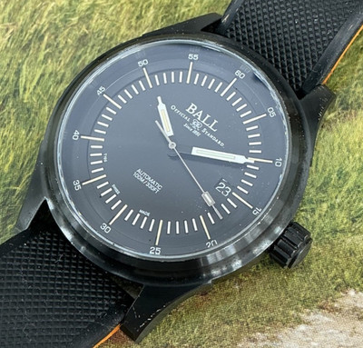 Ball Fireman Night Train Automatic 43mm Black Dial Black Rubber Strap Complete S