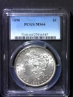 1896-p $1 Morgan Silver Dollar PCGS MS 64 nice coin
