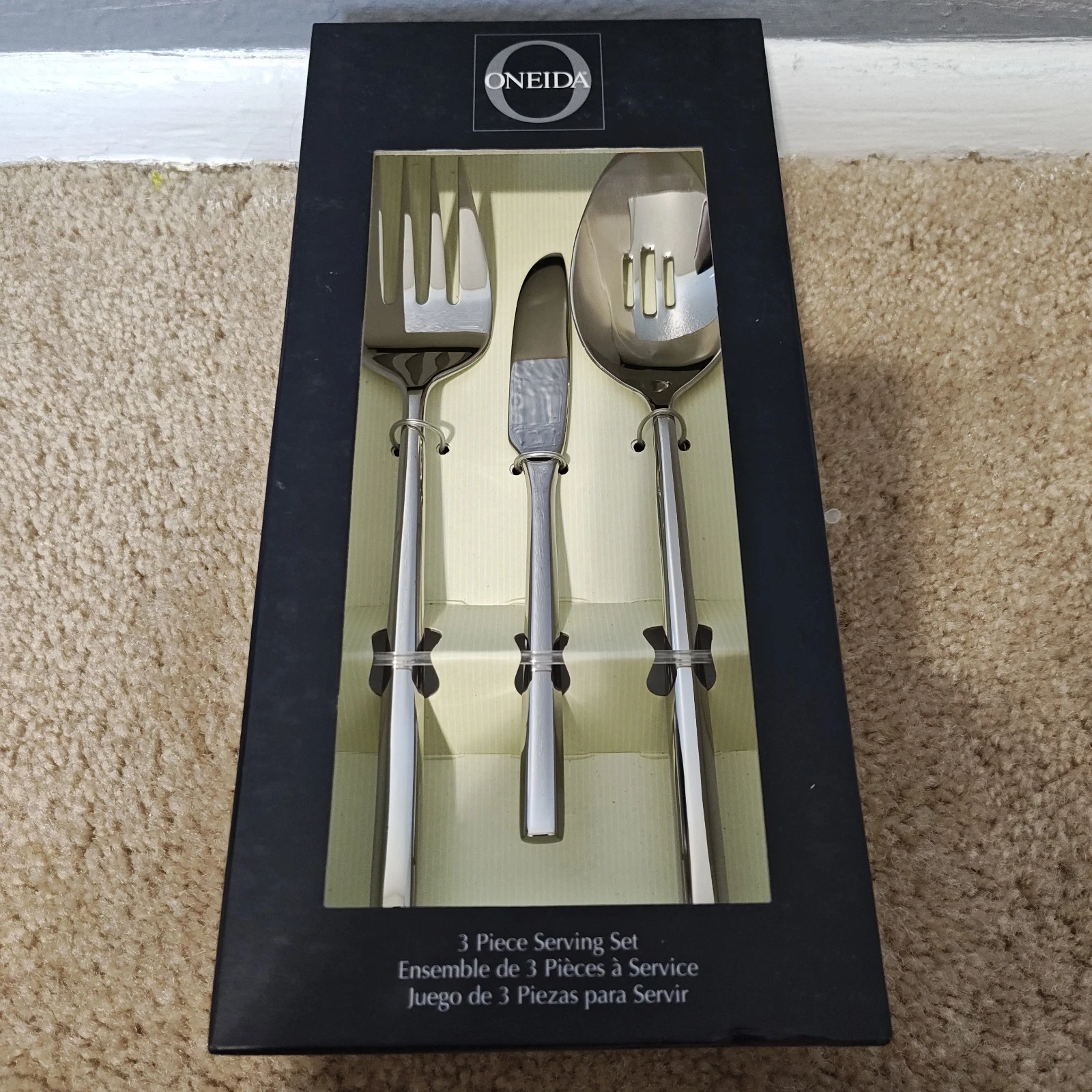 American Made, Oneida 3 Piece High Quality Stainless Steel, Serving Set