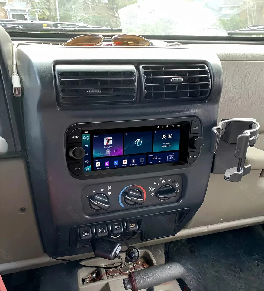 Radio estéreo de 6,8" 4+64 GB para Dodge Caravan Viper Chrysler Grand Voyager 2000-10 Foto 3 de 4