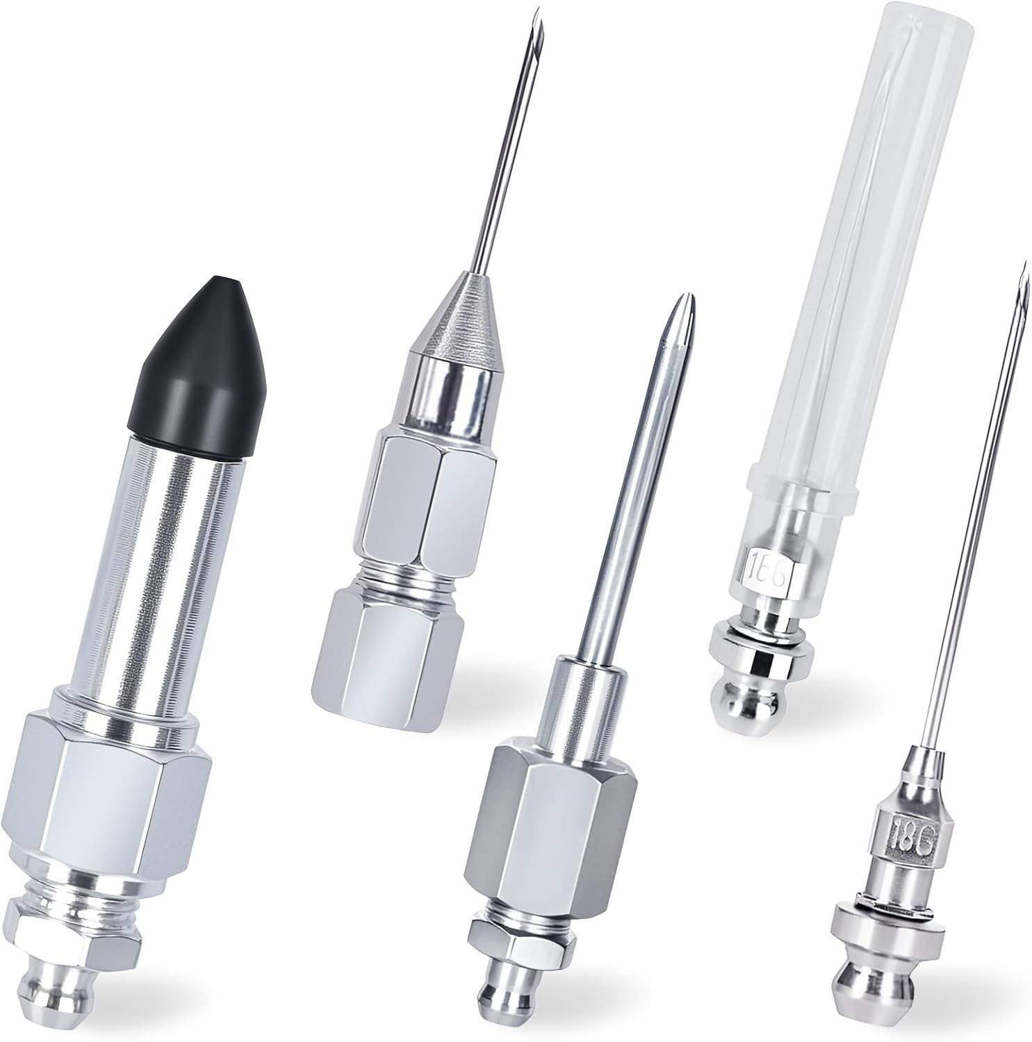 5PCS Grease Gun Needle Accessory Set, Includes Dispenser,... 