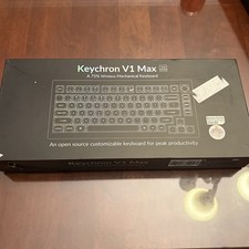 Keychron V1 Max Wireless Mechanical Keyboard RGB - Banana Tactile - Knob Version