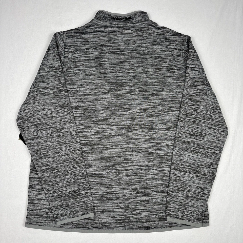 Pullover polar gris XL Mossy Oak 1/4 cremallera para hombre rendimiento de caza al aire libre nuevo con etiquetas Foto 3 de 4