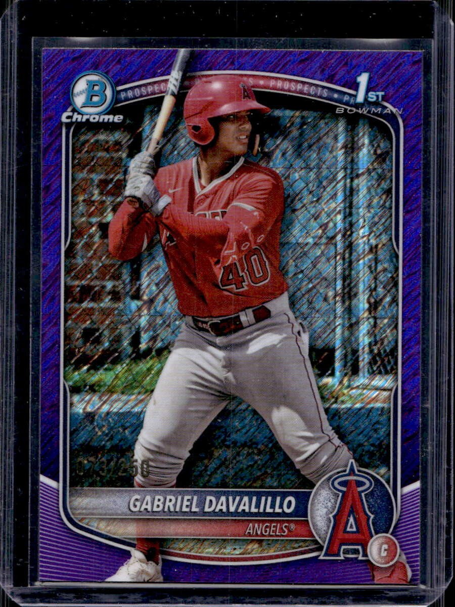 Gabriel Davalillo 2025 Bowman Chrome #BCP-178 Purple Shimmer /250