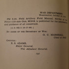 FM6-85 War Dept. Service of the Piece Field Manual Field Artillery 1939 Used — photo 6