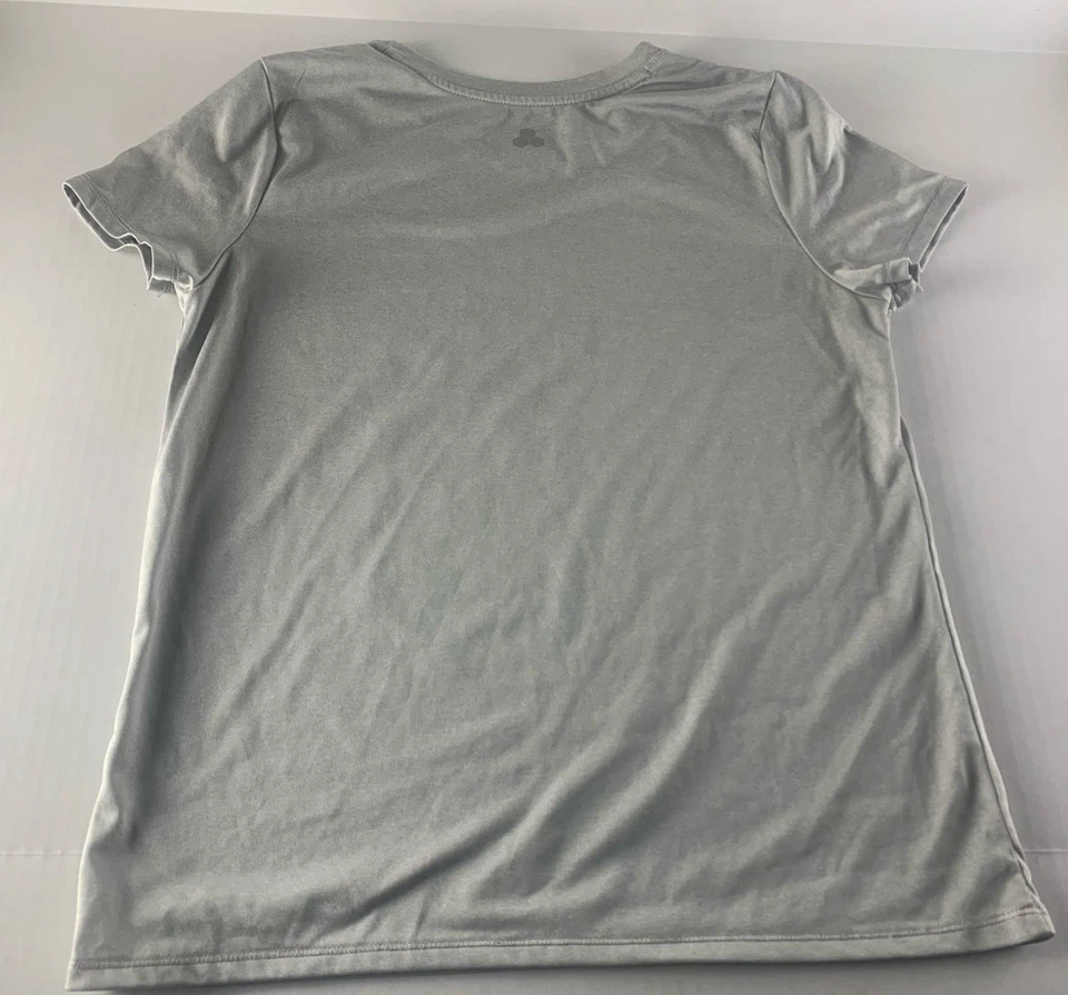Girls Tek Gear Short Sleeve Shirt Top Size 10/12 Gray Pink School - Image 4 of 4