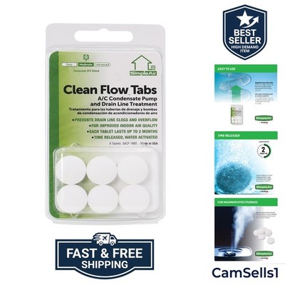 SACF Drain Line Clean Flow Tabs, for AC Units, HVAC Systems, Dehumidifiers, C...