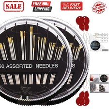 60 Pack, Sewing Needles for Handsewing, Assorted Sizes, 6 Sizes Sewing Sharp...
