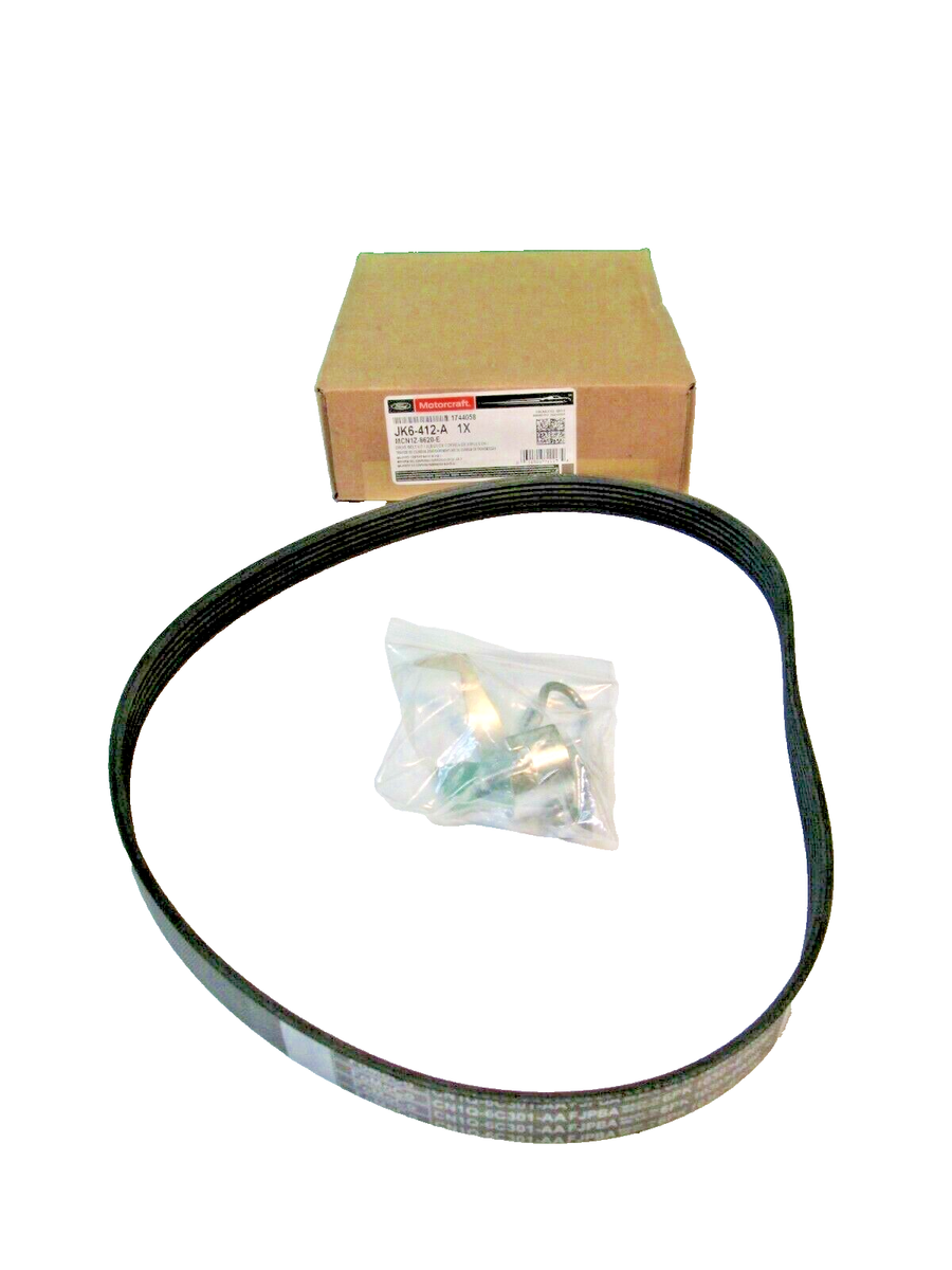 Genuine Ford Motorcraft Serpentine Drive Belt Kit JK6-412A 1744058
