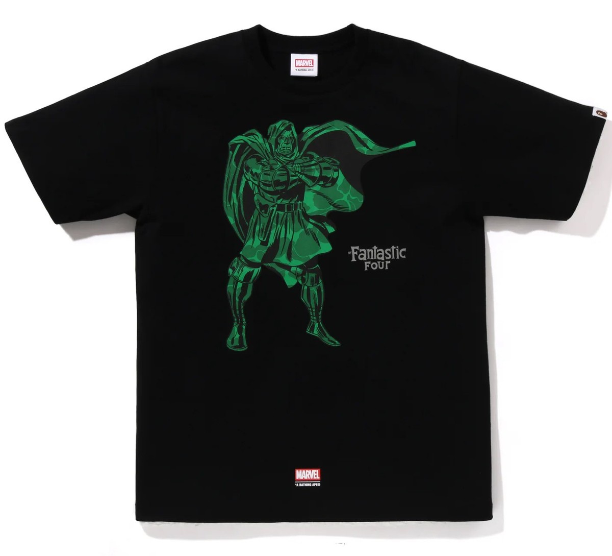 A BATHNIG APE Men's BAPE x F4 MARVEL FANTASTIC 4 DR.DOOM TEE
