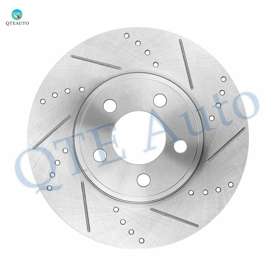 Front Drilled Slotted Brake Disc Rotors 305.2mm For 2003-2011 Lincoln Town CAR - Image 2 of 4