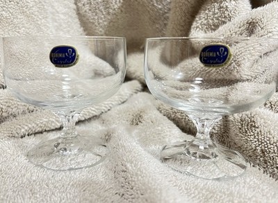Bohemia Crystal Champagne Glasses Set of 2 Clear Crystal Czech Republic