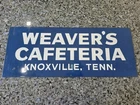 Look 👀 VINTAGE Weavers Cafeteria PORCELAIN SIGN Closed RESTAURANT 1950s HEAVY