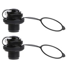 Air Valve Cap Spiral 2Pcs ABS  Rubber Airbed Anti-leak Black High Dense