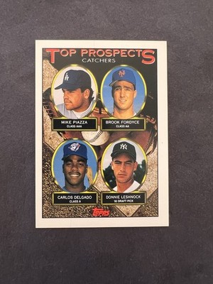 1993 Topps Mike Piazza Rookie Quad Carlos Delgado Top Prospects - HOF