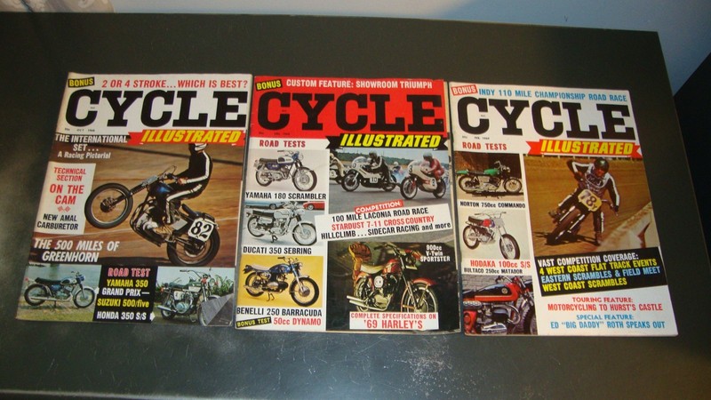 LOT OF 20 CYCLE ILLUSTRATED MAGAZINES 1968 1969 1970 1971 1972