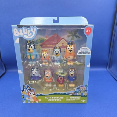 Bluey Family and Friends Gotta Be Done Work Pack 8 Figure Multi Pack''New in Box''