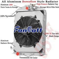 3 Rows Radiator Fan Shroud For 1930-31 Ford Model A 3.3L Ford V8 Conversion