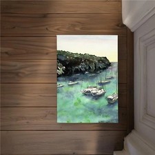 Begin Home Decor CODM1724IKNXK7 17 x 24 in. Boats in Cala Macarella - Exotic ...