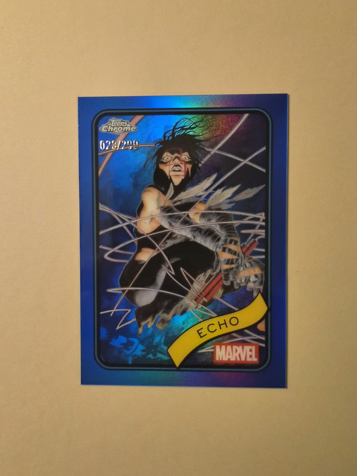 2025 Topps Chrome Marvel Echo Blue refractor /299 #14