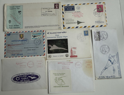 10x Concorde Belege Luftfahrt Erstflug Sammlung FDC Vintage Lot inkl. Zusatzinfo