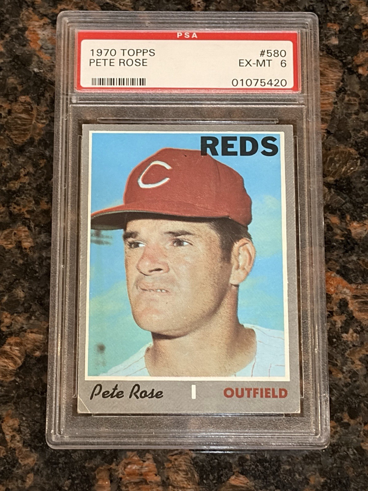 1970 Topps Pete Rose #580 Baseball Card PSA 6