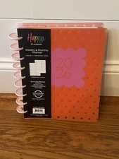 The Happy Planner 2026 Classic Horizontal Layout Planner New Year Orange Floral