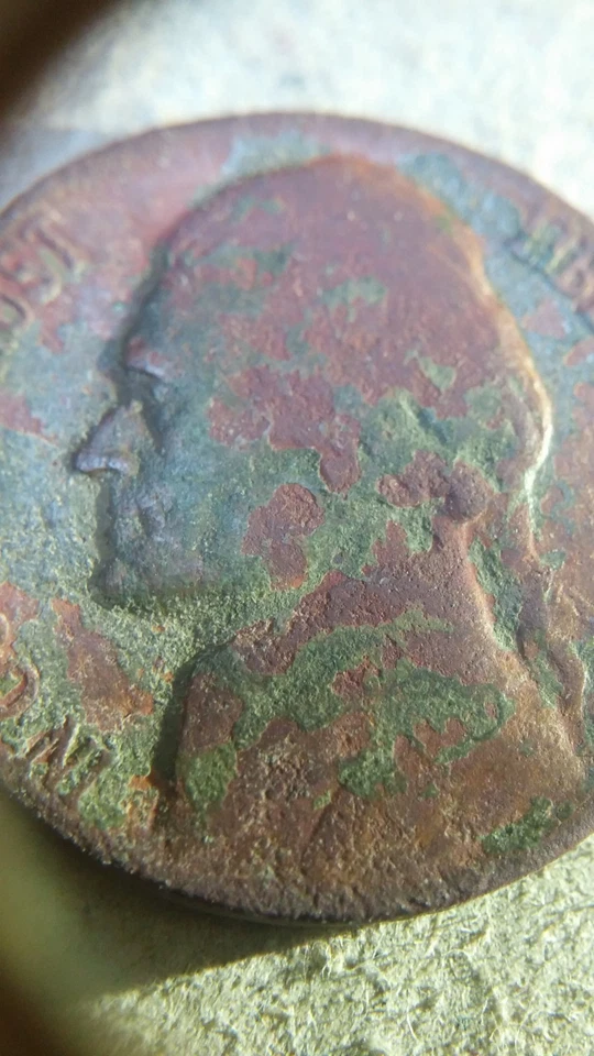 1947 Jefferson Nickel no mint mark, Struck on Split Planchet error coin - Image 2 of 4