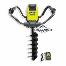 OPEN BOX-RYOBI 40V HP Brushless Earth Auger Kit-8 in Bit & 4Ah Battery & charger