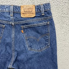 Vintage Levis 517 Orange Tab Jeans Mens 36x33 Blue Medium Wash Bootcut 90s USA