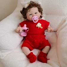 Reborn Baby Dolls 19" Lifelike Adorable Newborn Cloth Body Smiling Real Life Toy