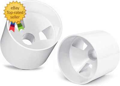 2PCS Golf Hole Cup,Abs Ivory White Plastic Golf Cups,Dimension 4''Depth,Diameter