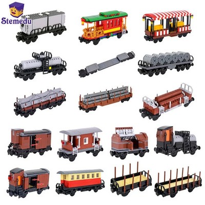 MOC City Train Track Building Blocks DIY Carriage  Base Wheel Toy Christmas Gift