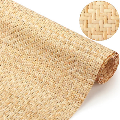 24'' X 118'' Natural Cane Webbing V Shape Rattan Webbing Roll for Caning Projects