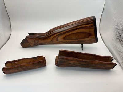 AKM Pattern Wood Stock Set Izhmash Red Finish Cleaning Kit Soviet Furniture