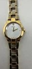 Seiko Watch Women 20mm White Dial Gold Tone Round 1N00-0GM0 New Battery
