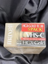 Maxwell VHS C HGX-Gold TC-30 5 Pack SEALED