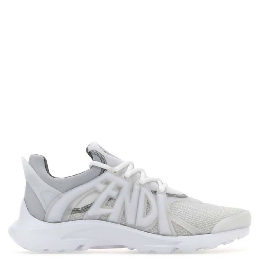 Fendi Tag Technical Mesh Running Sneakers, Brand Size 7 ( US Size 8 )
