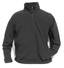 Cabela's Men Black Soft-Shell 1/2 Zip Temperate Layering Pullover Outdoor Jacket